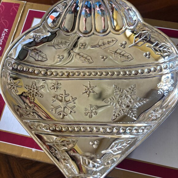 CELEBRATIONS BY MIKASA KISMET ORNAMENT CANDY DISH SILVER BELL - Picture 2 of 2